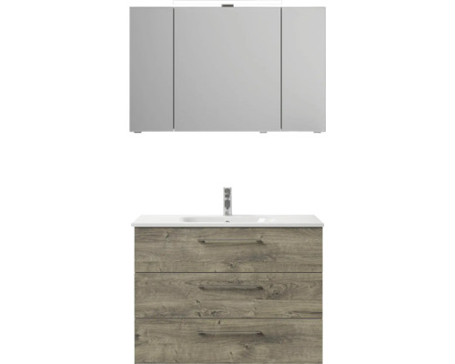 Kúpeľňová umývadlová zostava so zrkadlovou skrinkou