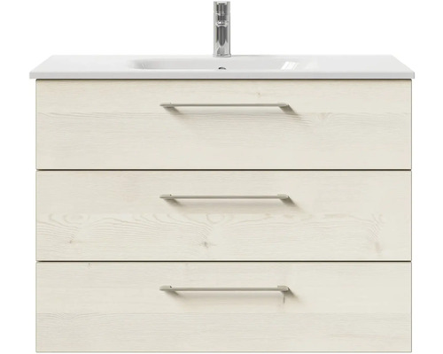 Skrinka pod umývadlo s tromi zásuvkami, umývadlom a batériou