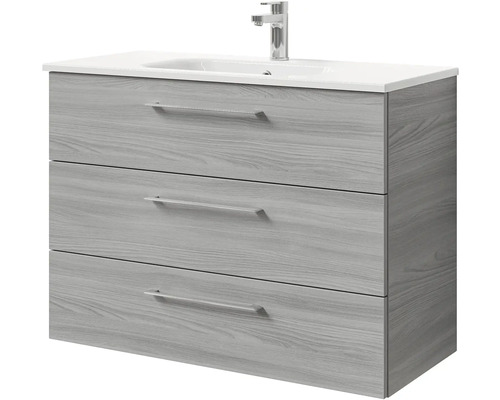 Skrinka pod umývadlo s tromi zásuvkami a umývadlom na dosku