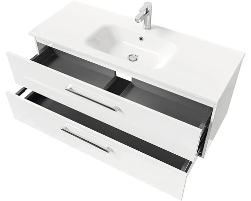 Skrinka pod umývadlo s dvomi zásuvkami a umývadlom