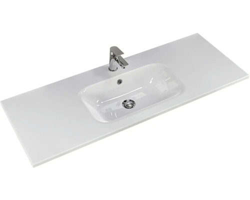 Doska umývadla so zapusteným umývadlom a batériou