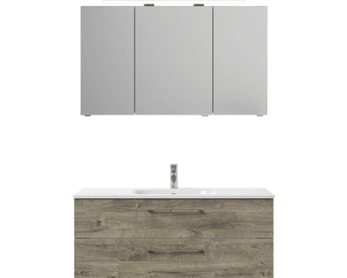 Kúpeľňová umývadlová zostava so zrkadlovou skrinkou