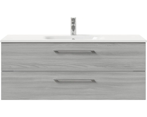 Skrinka pod umývadlo s dvomi zásuvkami a umývadlom na dosku