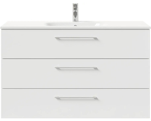 Skrinka pod umývadlo s tromi zásuvkami a umývadlom na dosku