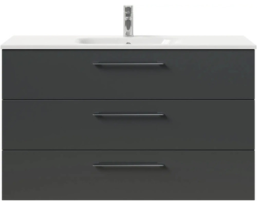 Skrinka pod umývadlo s tromi zásuvkami a umývadlom na dosku