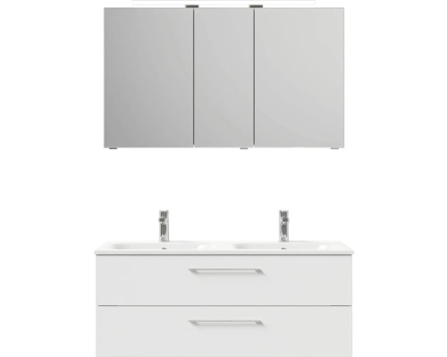 Umývadlo so skrinkou a zrkadlová skrinka do kúpeľne