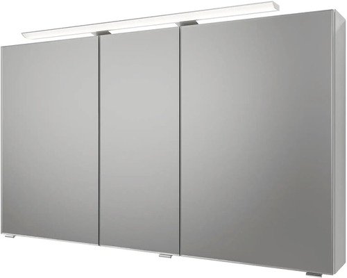 Zrkadlová skrinka s tromi dvierkami a osvetlením