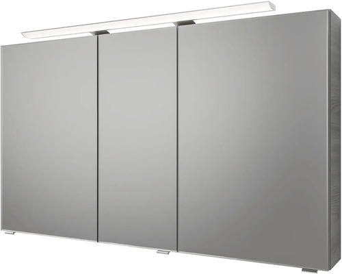 Zrkadlová skrinka s tromi dvierkami a integrovaným osvetlením