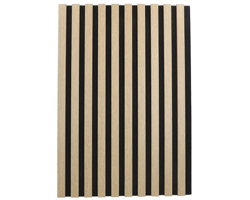 Drevený panel s drevenými lamelami na nosnej doske