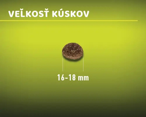 Jeden kus krmiva pre psy s veľkosťou 16 až 18 milimetrov