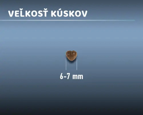 Krmivo s veľkosťou 6 až 7 milimetrov