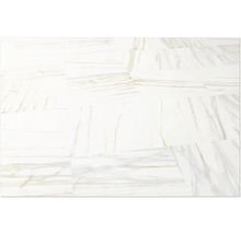 Dlažba Obklad imitácia mramoru LUCCA Bianco Gold lesklá 120x120 cm