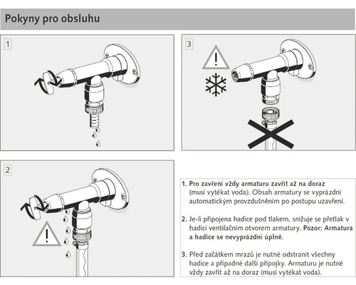 Návod na obsluhu armatúry v troch krokoch