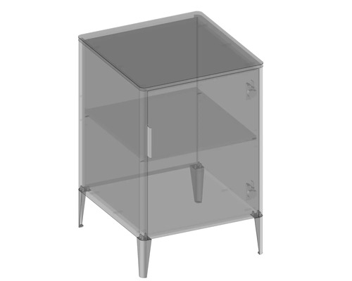 Nočný stolík s dvierkami a nožičkami