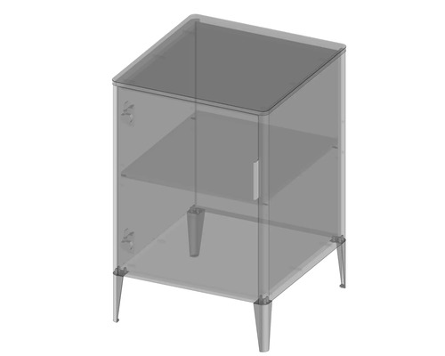 Skrinka s dvierkami a úložnými priestormi