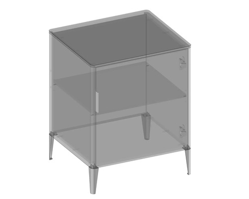 Nočný stolík s dvierkami a policami