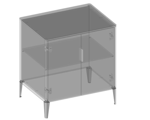 Skrinka s dvomi dvierkami a štyrmi nohami