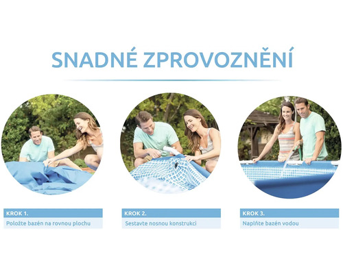 Návod na zostavenie bazéna v troch krokoch