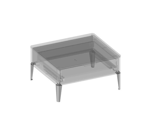 Obdĺžnikový záhradný stôl s kovovými nohami