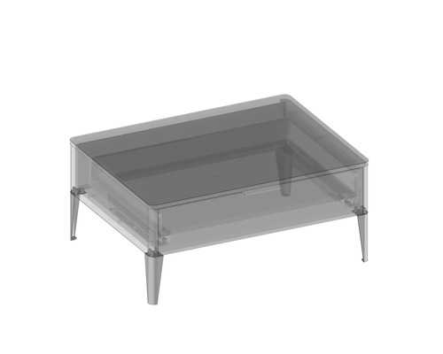 Obdĺžnikový stôl so štyrmi nohami