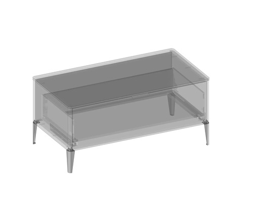 Konferenčný stolík s odkladacou plochou a štyrmi nohami