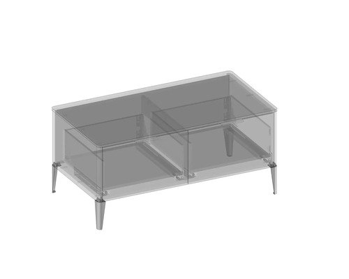 Skrinka pod televízor s dvomi dvierkami a nožičkami