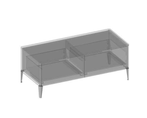 Televízna skrinka s dvomi zásuvkami a nožičkami