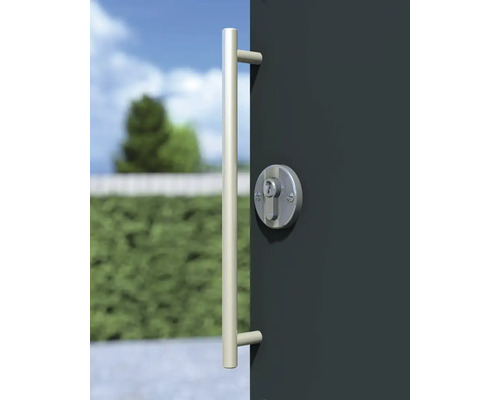 Dvere s tyčovou rukoväťou a zámkom