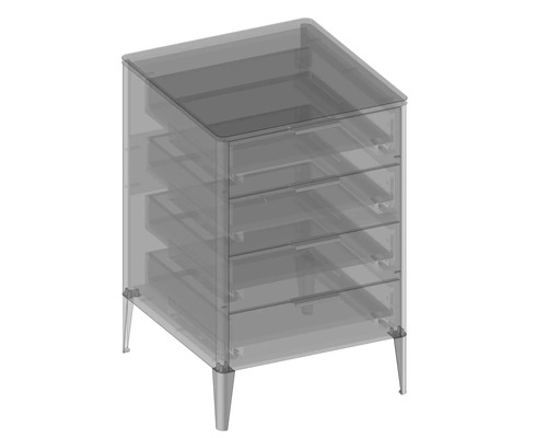 Skrinka so štyrmi zásuvkami