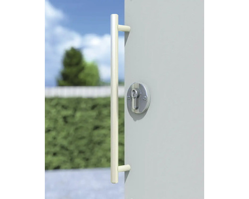 Kovanie dverí s tyčovou rukoväťou a rozetou zámku