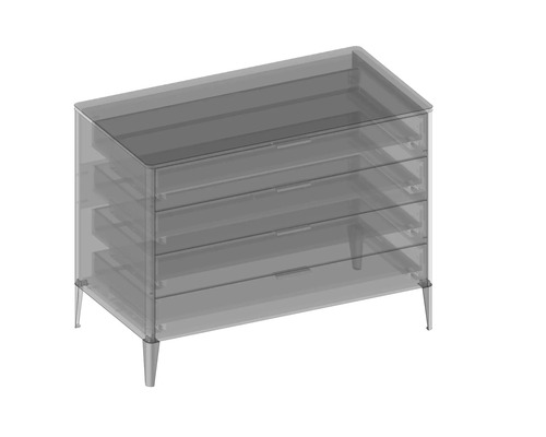 Komoda so štyrmi zásuvkami a nohami