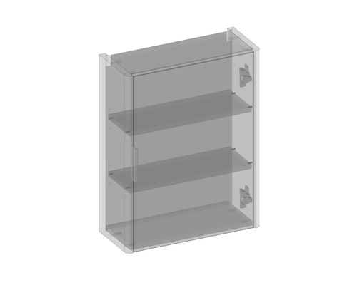 Nástenná vitrína s tromi policami