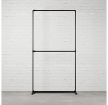 Stojan na oblečenie z rúrok s dvomi tyčami