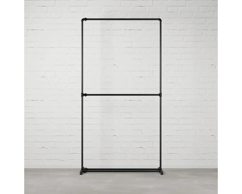 Stojan na oblečenie z rúrok s dvomi tyčami