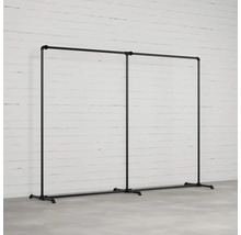 Dvojitý vešiak na šaty z kovovej rúrky