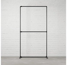 Kovový vešiak na oblečenie s dvomi tyčami