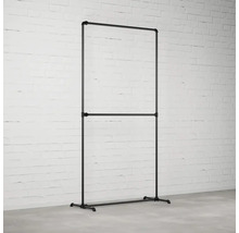 Vešiak na odevy z rúrok s dvoma tyčami