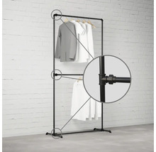 Vešiak na šaty z rúrok s dvoma úrovňami na zavesenie oblečenia