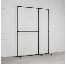 Dvojitý vešiak na oblečenie z kovových rúrok