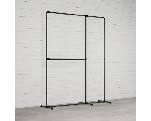 Dvojitý vešiak na oblečenie z kovových rúrok