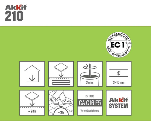 Informácie o produkte a návod na použitie Akkit 210.