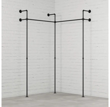 Rohový vešiak na šaty z rúrok do šatníka