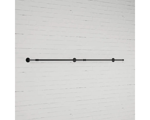 Kovová šatníková tyč na montáž na stenu