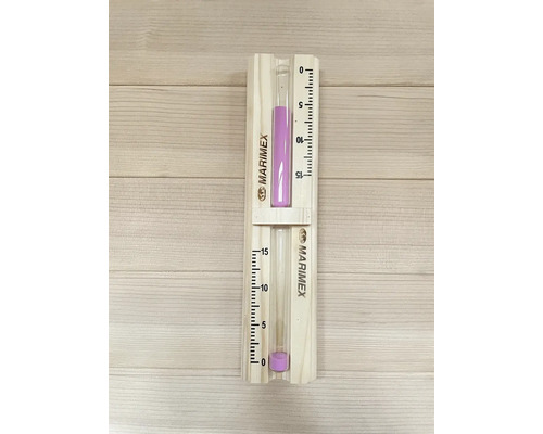 Saunové presýpacie hodiny s dreveným rámom a dobou chodu 15 minút