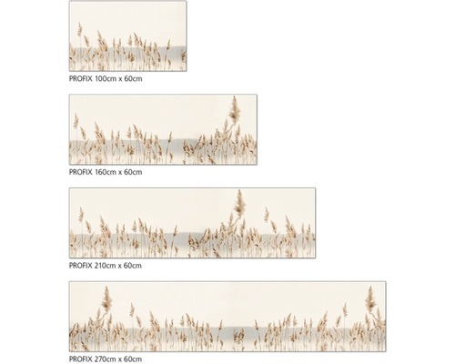 Rôzne veľkosti nástennej maľby s trstinou