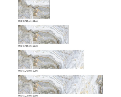 Stenové panely PROFIX so vzhľadom mramoru v rôznych veľkostiach