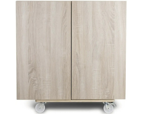 Drevená skrinka na kolieskach