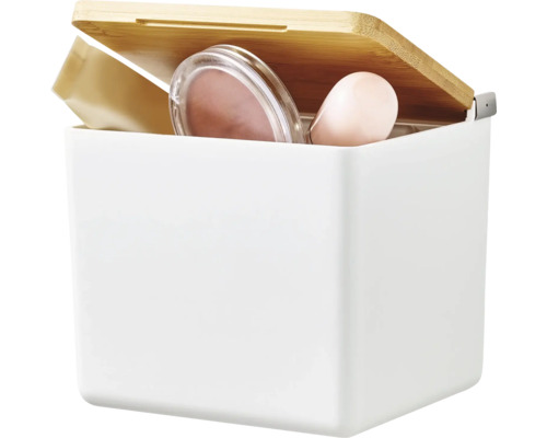 Úložný box z plastu s bambusovým vekom