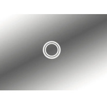 LED Okrúhle zrkadlo do kúpeľne v čiernom ráme ROUND LINE BACKLIGHT s dotykovým senzorom a vyhrievacou podložkou 100 x 100 cm