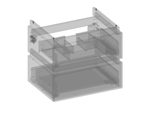 Skrinka pod umývadlo s dvomi zásuvkami